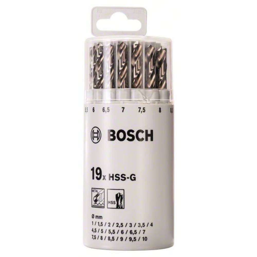 Bosch Accessories 2607018361 HSS sada spirálových vrtáku do kovu 19dílná broušený DIN 338 válcová stopka 1 sada