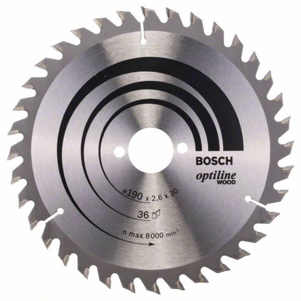 Bosch Accessories Optiline 2608640616 tvrdokovový pilový kotouč 190 x 30 x 2.6 mm Počet zubů (na palec): 36 1 ks