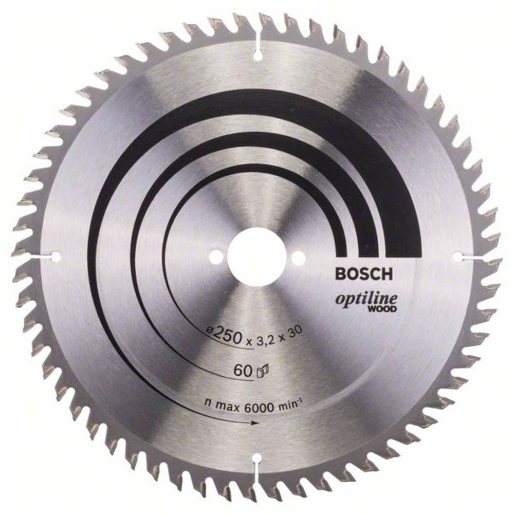 Bosch Accessories Optiline 2608640665 tvrdokovový pilový kotouč 250 x 30 x 3.2 mm Počet zubů (na palec): 60 1 ks