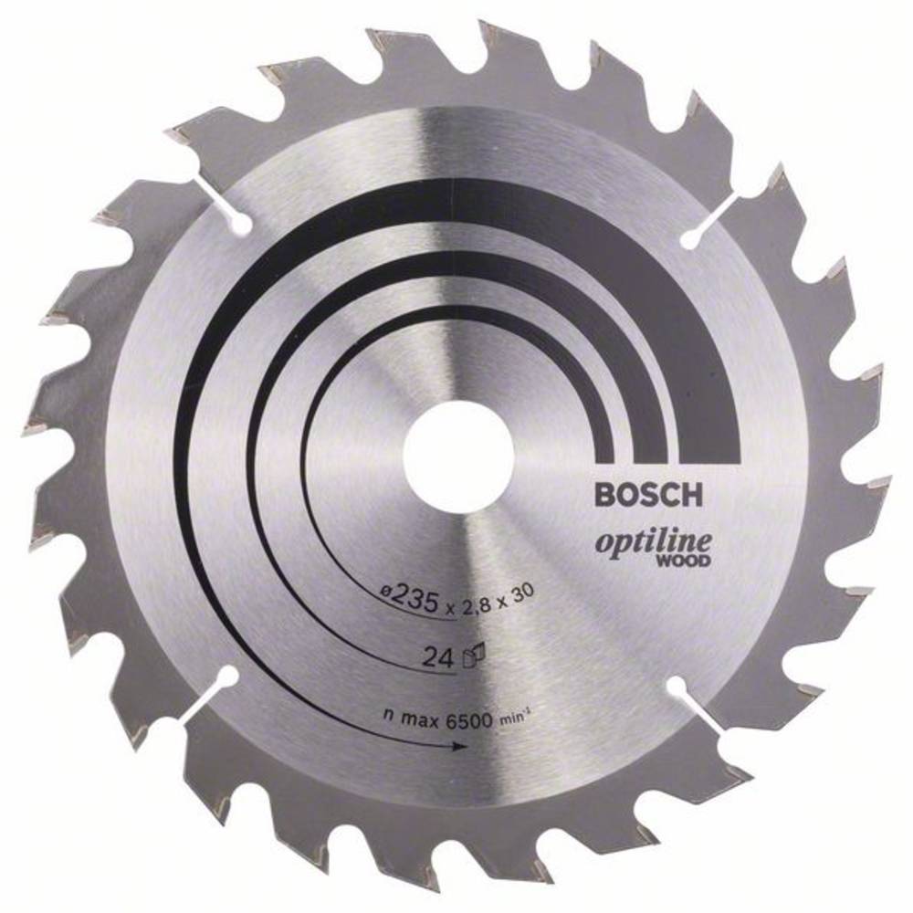 Bosch Accessories Optiline Wood 2608640725 tvrdokovový pilový kotouč 235 x 30 x 2.8 mm Počet zubů (na palec): 24 1 ks