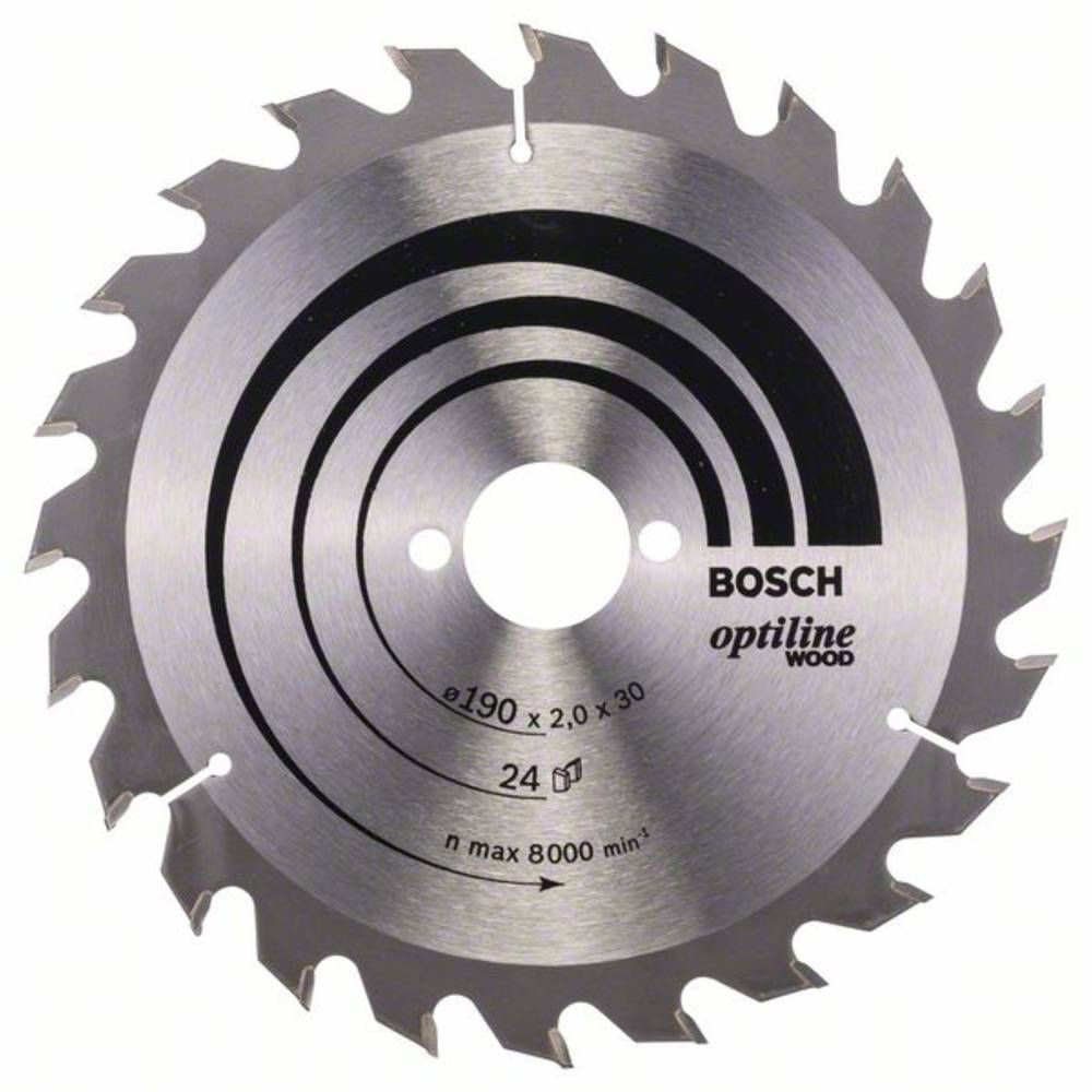 Bosch Accessories Optiline Wood 2608641185 tvrdokovový pilový kotouč 190 x 30 x 2 mm Počet zubů (na palec): 24 1 ks