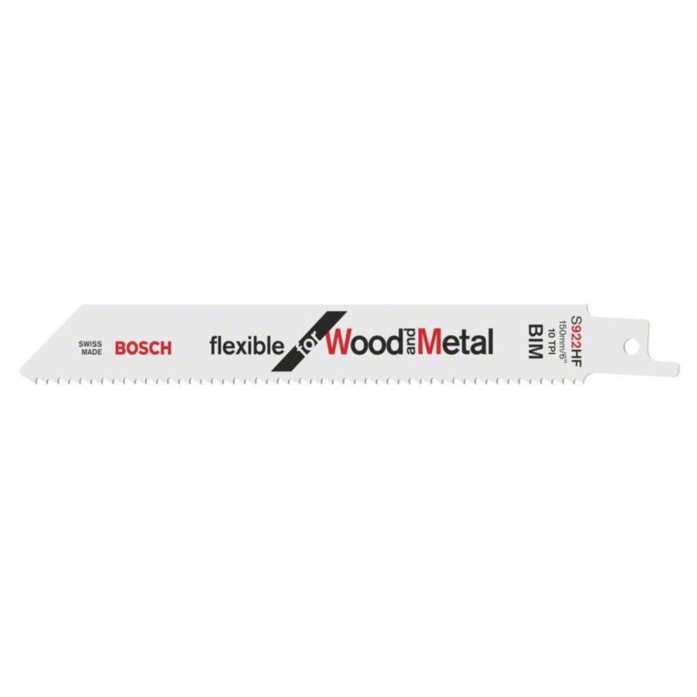 Bosch Accessories 2608656016 Sada pilových listů pro pilu ocasku S 922 HF, Flexible for Wood and Metal, 5 ks Délka řezac