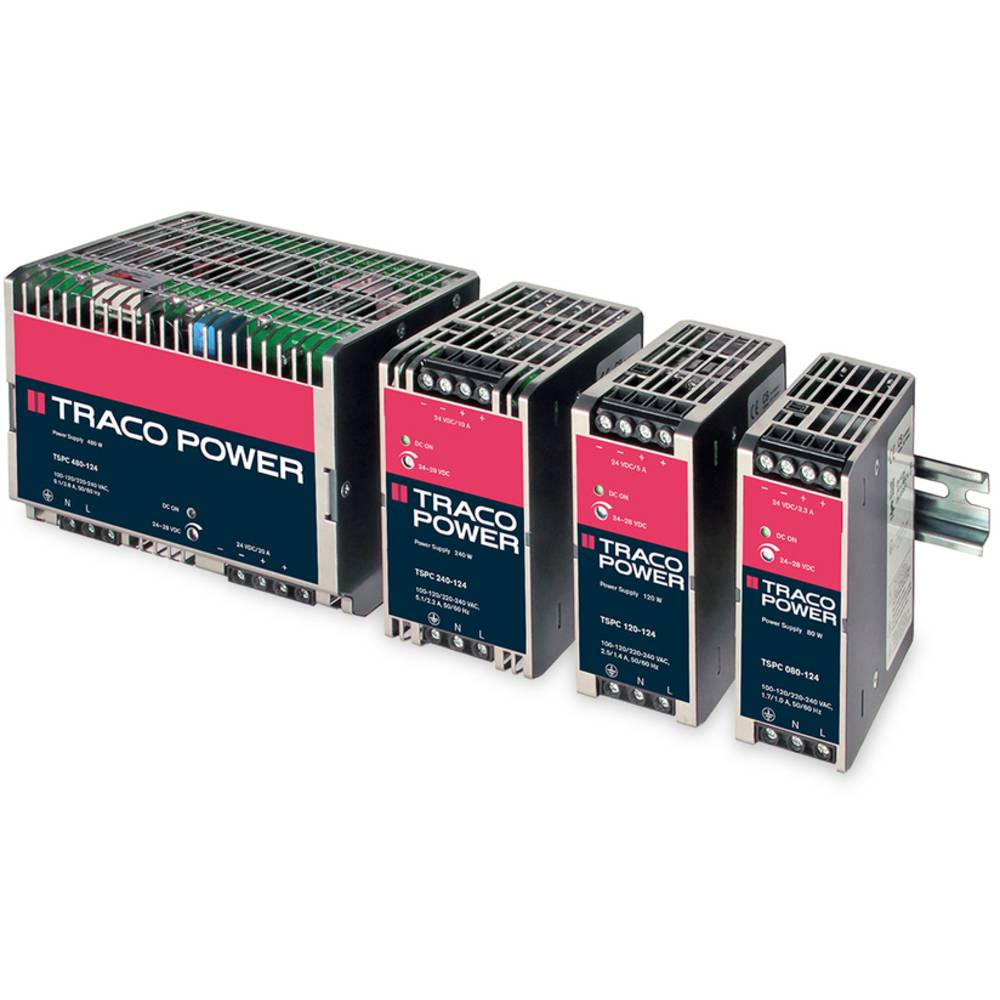 TracoPower TSPC 480-124 síťový zdroj na DIN lištu 24 V/DC 20 A 480 W Počet výstupů:1 x Obsahuje 1 ks