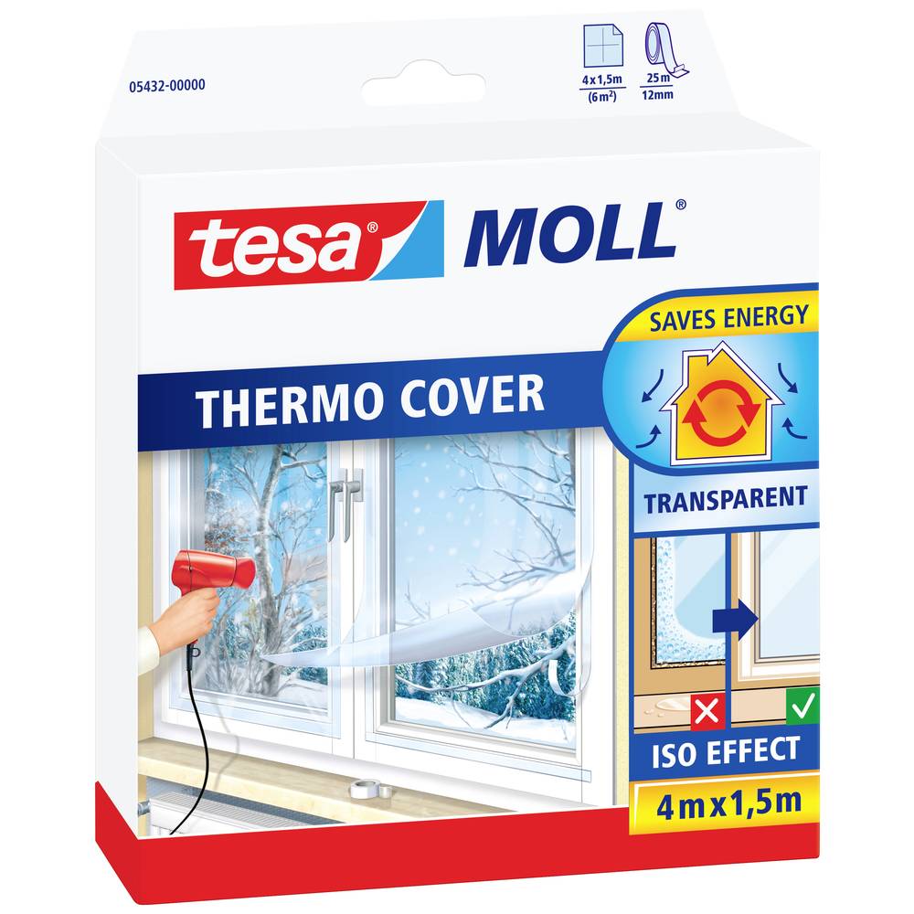 tesa THERMO COVER 05432-00000-01 izolační fólie na okna tesaMOLL® transparentní (d x š) 4 m x 1.5 m 1 ks