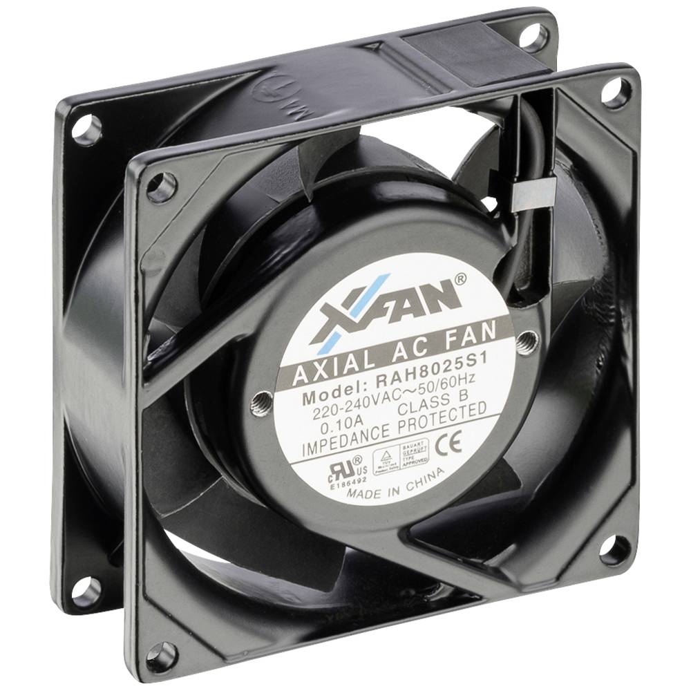 X-Fan RAH8025S1 axiální ventilátor 230 V/AC 24 m³/h (d x š x v) 80 x 80 x 25 mm