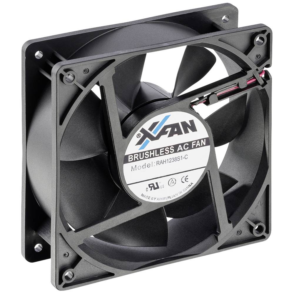 X-Fan RAH1238S1-C axiální ventilátor, 230 V/AC, 180 m³/h, (d x š x v) 120 x 120 x 38 mm, RAH1238S1-C