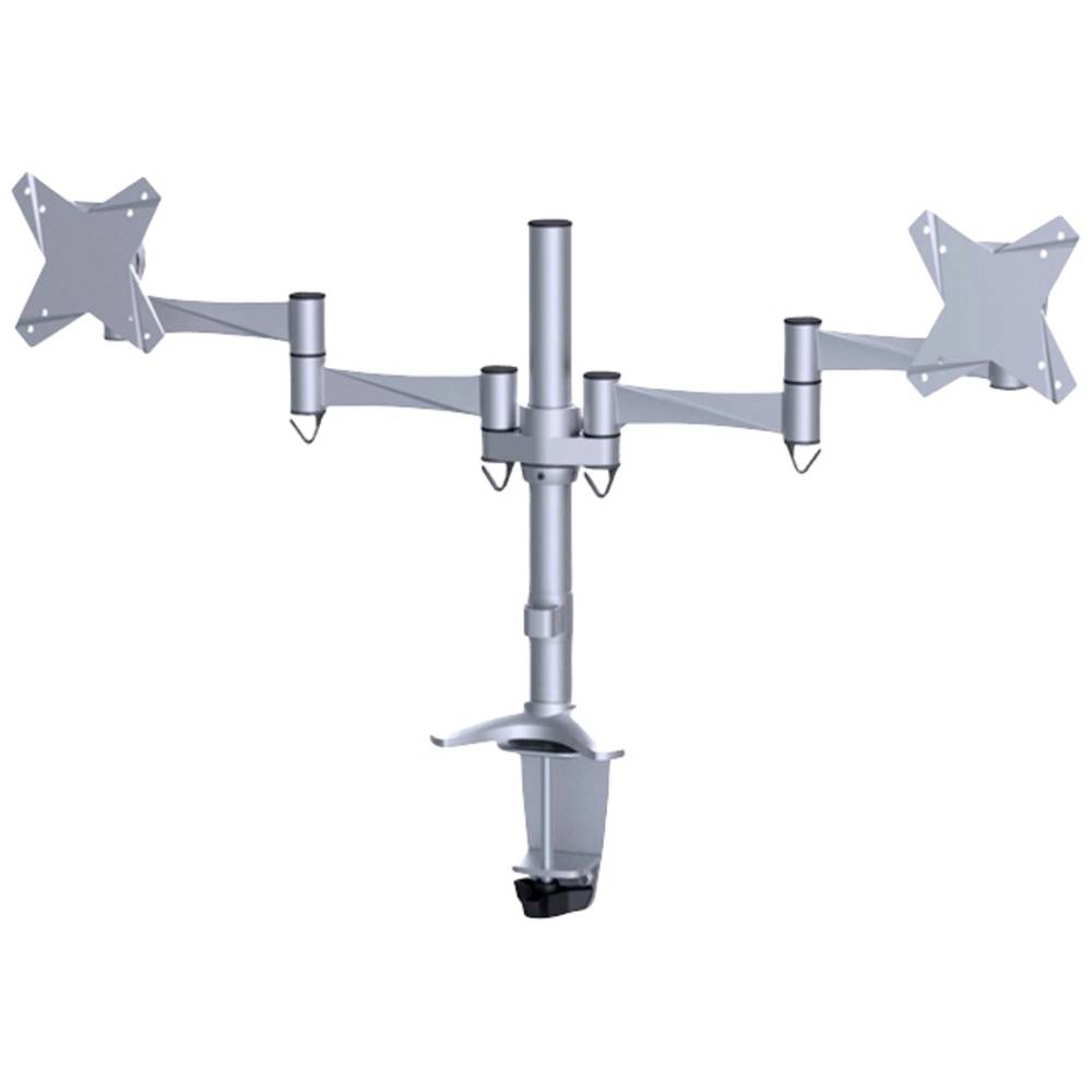 Neomounts FPMA-D1330DSILVER 2násobný držák na stůl pro monitor 25,4 cm (10) - 68,6 cm (27) stříbrná nastavitelná výška,
