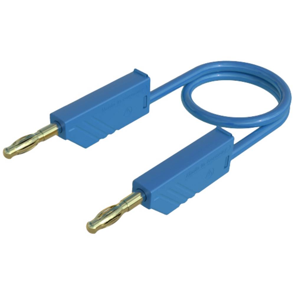 SKS Hirschmann MLN 150/2,5 BL měřicí kabel lamelová zástrčka 4 mm lamelová zástrčka 4 mm 1.50 m modrá 1 ks