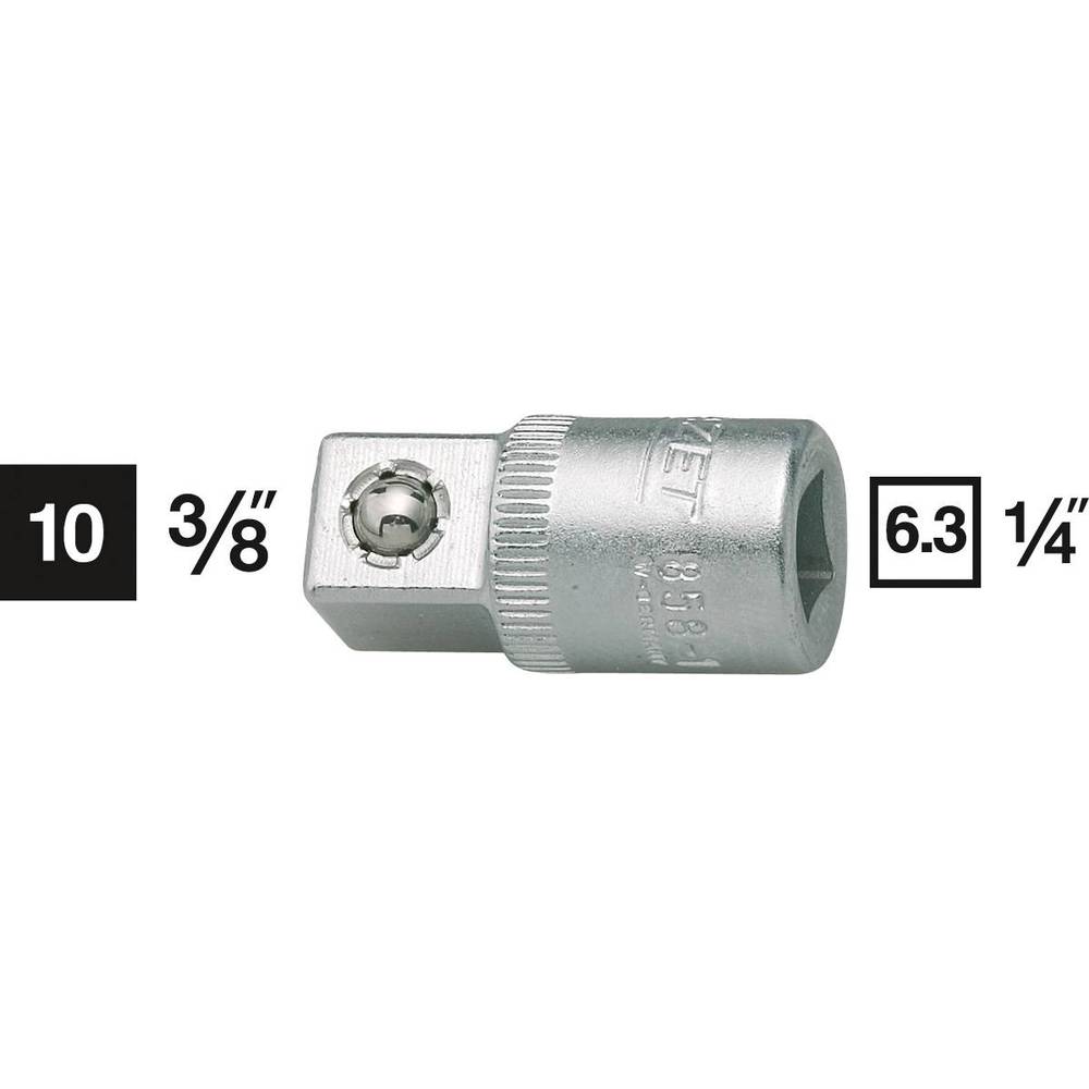 Hazet 858-1 858-1 adaptér zástrčného klíče Pohon (šroubovák) 1/4 (6,3 mm) Typ zakončení 3/8 (10 mm) 26.5 mm 1 ks