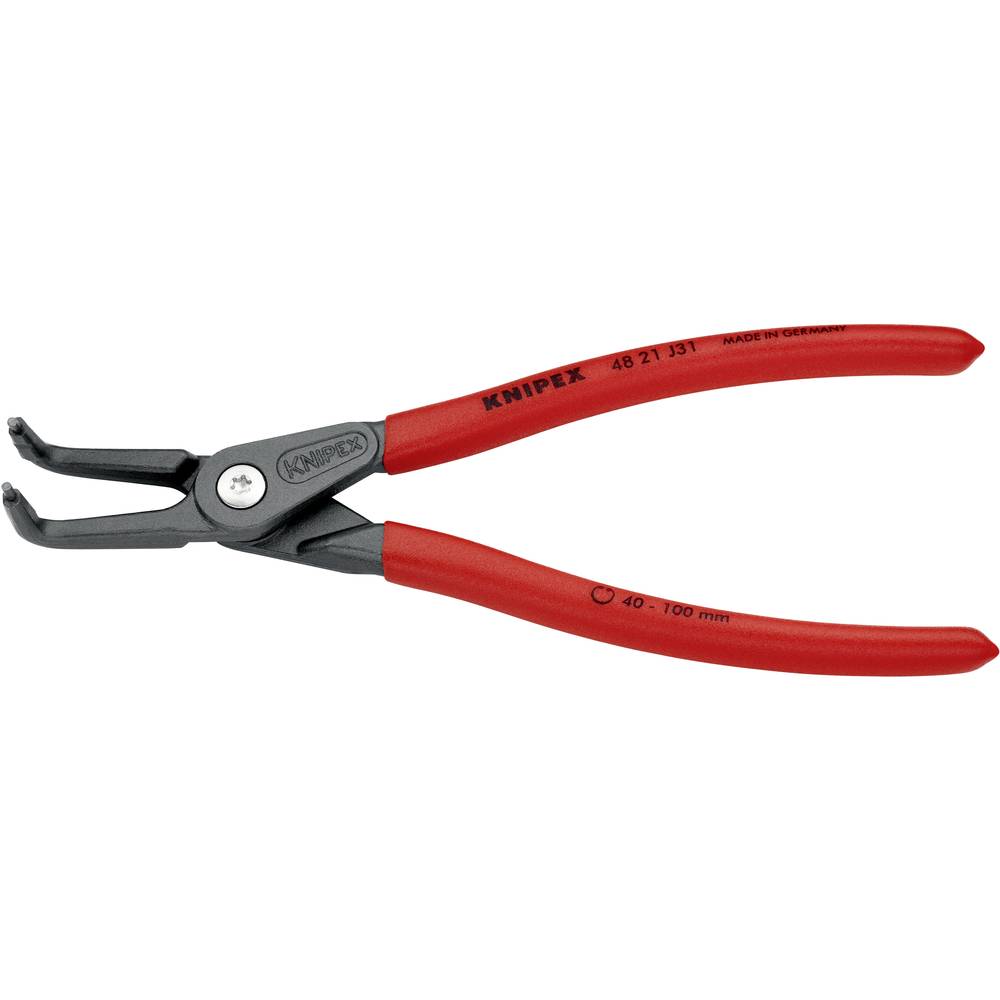Knipex 48 21 J31 kleště na pojistné kroužky Vhodné pro (kleště na pojistné kroužky) vnitřní kroužky 40-100 mm Tvar hrotu
