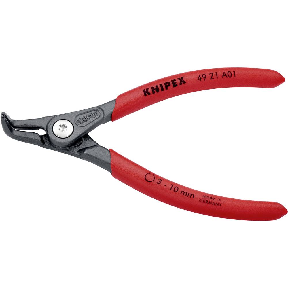 Knipex 49 21 A01 kleště na pojistné kroužky Vhodné pro (kleště na pojistné kroužky) vnější kroužky 3-10 mm Tvar hrotu za