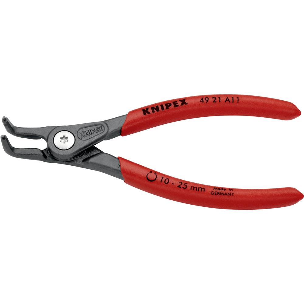 Knipex 49 21 A11 kleště na pojistné kroužky Vhodné pro (kleště na pojistné kroužky) vnější kroužky 10-25 mm Tvar hrotu z