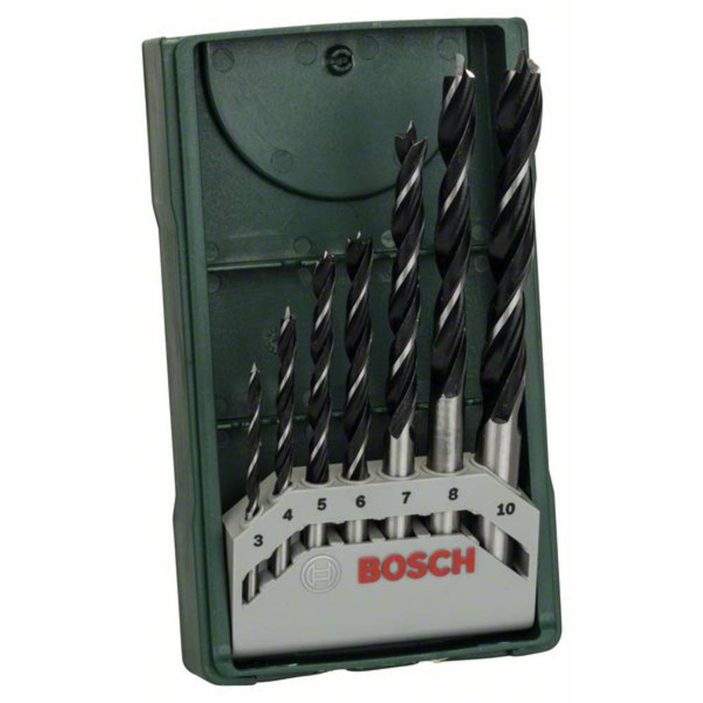 Bosch Accessories 2607019580 sada spirálových vrtáků do dřeva 7dílná 3 mm, 4 mm, 5 mm, 6 mm, 7 mm, 8 mm, 10 mm válcová s