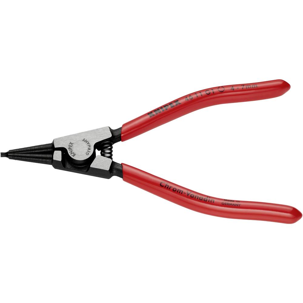 Knipex 46 11 G1 kleště na pojistné kroužky Vhodné pro (kleště na pojistné kroužky) vnější kroužky 4-7 mm Tvar hrotu rovn