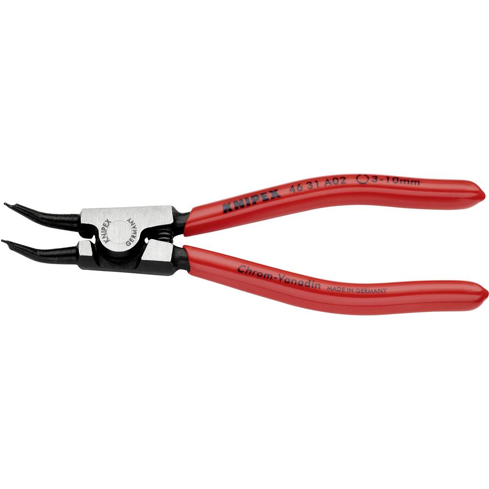 Knipex 46 31 A02 kleště na pojistné kroužky Vhodné pro (kleště na pojistné kroužky) vnější kroužky 3-10 mm Tvar hrotu za