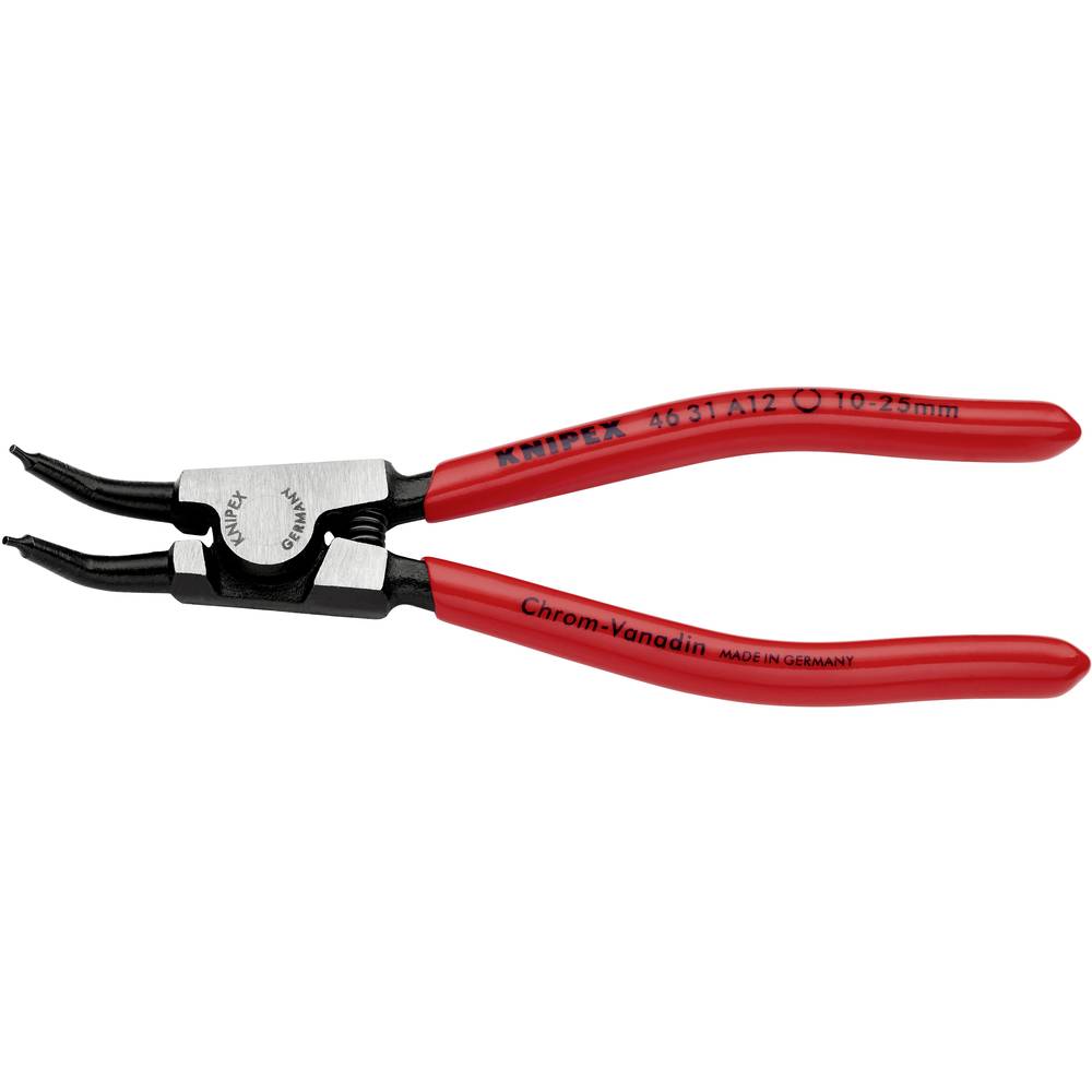 Knipex 46 31 A12 kleště na pojistné kroužky Vhodné pro (kleště na pojistné kroužky) vnější kroužky 10-25 mm Tvar hrotu z