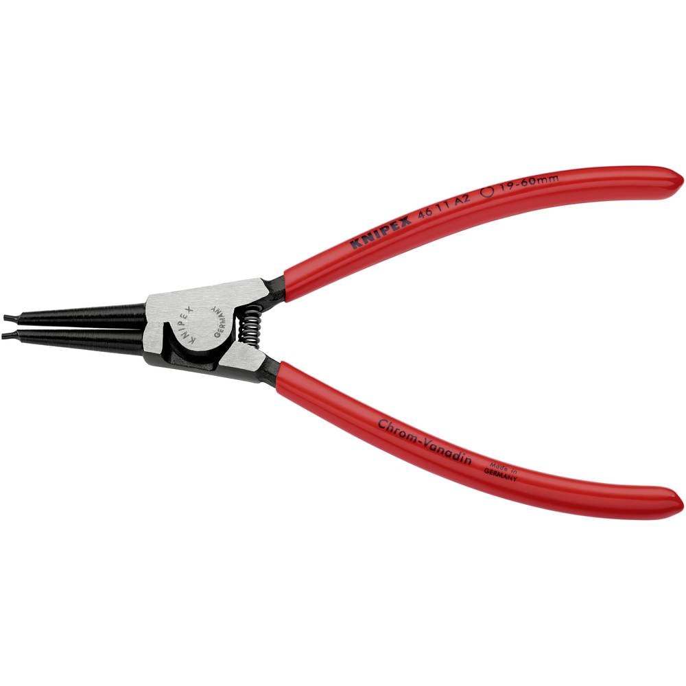 Knipex 46 11 A2 kleště na pojistné kroužky Vhodné pro (kleště na pojistné kroužky) vnější kroužky 19-60 mm Tvar hrotu ro