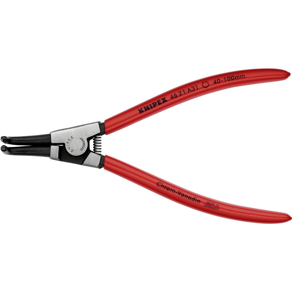 Knipex 46 21 A31 kleště na pojistné kroužky Vhodné pro (kleště na pojistné kroužky) vnější kroužky 40-100 mm Tvar hrotu