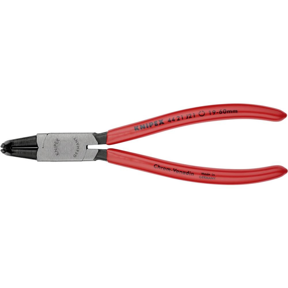 Knipex 44 21 J21 kleště na pojistné kroužky Vhodné pro (kleště na pojistné kroužky) vnitřní kroužky 19-60 mm Tvar hrotu