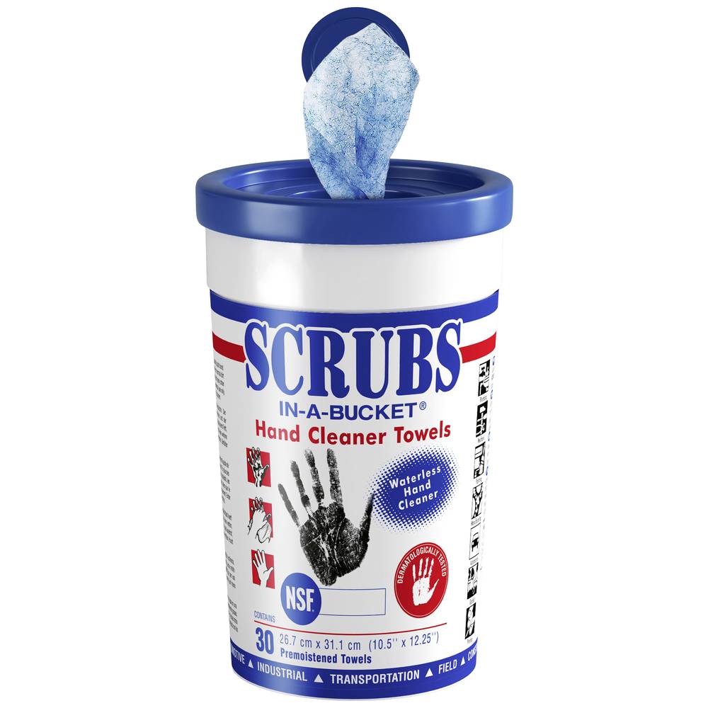Scrubs In-a-Bucket čisticí utěrky na ruce 30 ks