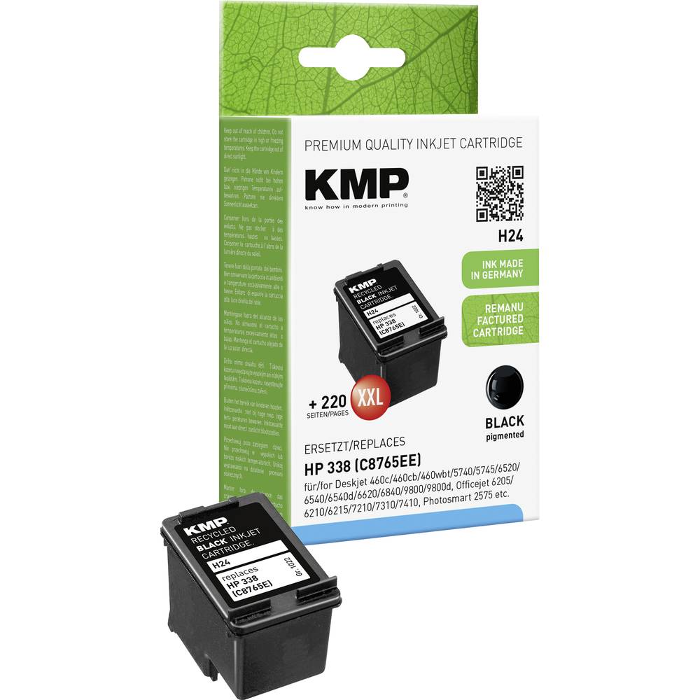 KMP Ink náhradní HP 338, C8765EE kompatibilní černá H24 1022,4338