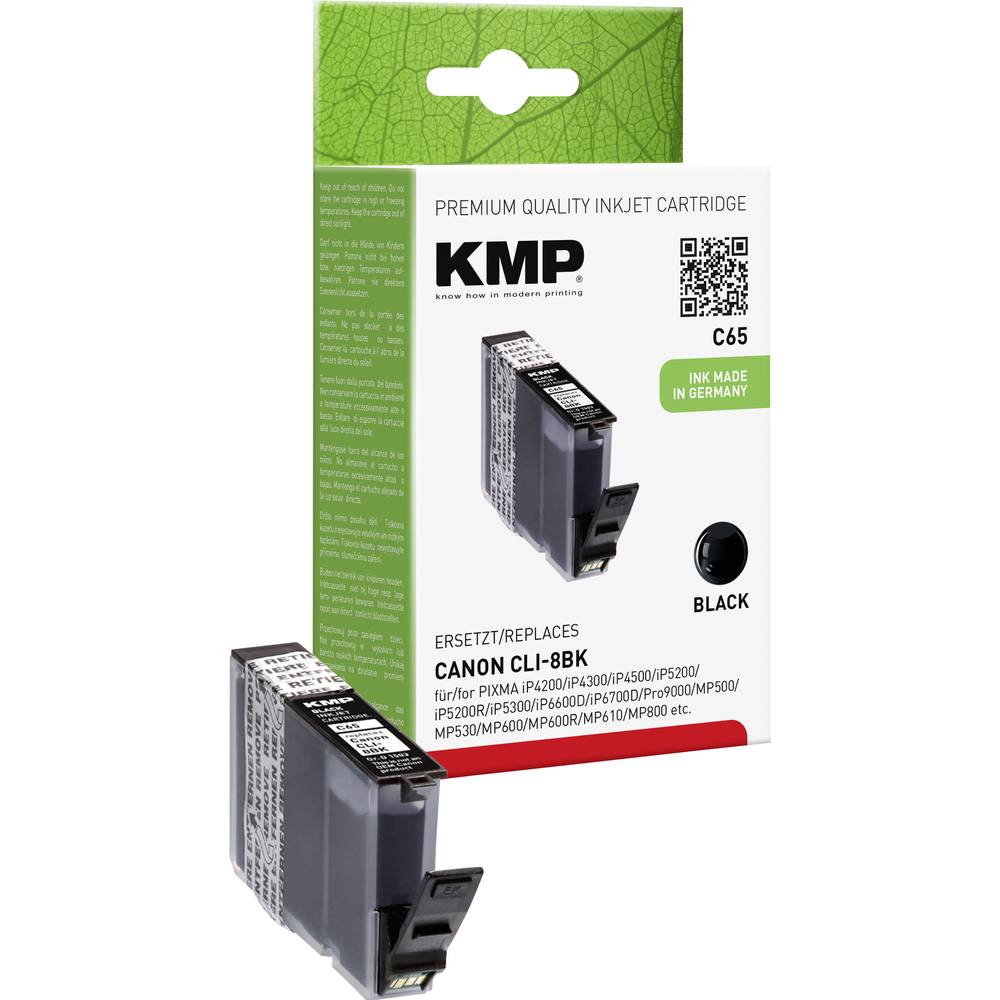 KMP Ink náhradní Canon CLI-8BK kompatibilní foto černá C65 1503,0001