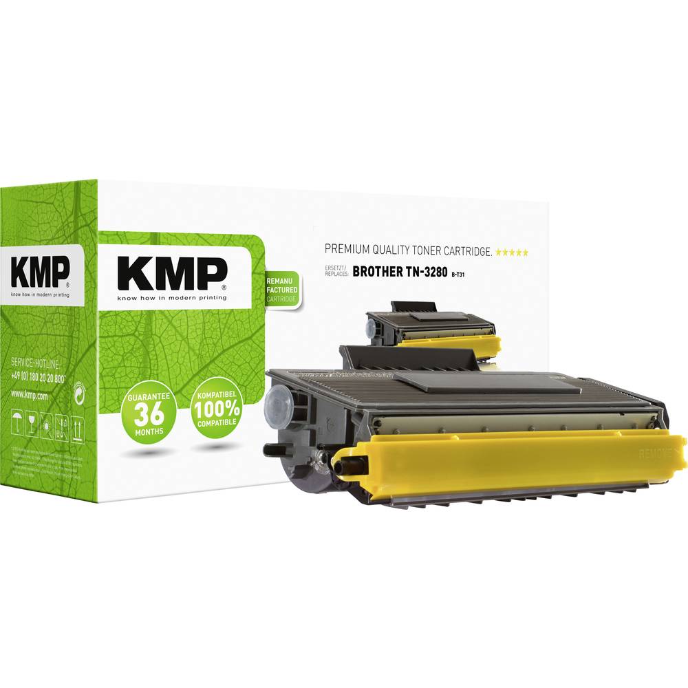 KMP náplň do tiskárny náhradní Brother TN-3230, TN-3280, TN3230, TN3280 kompatibilní černá 12000 Seiten B-T31