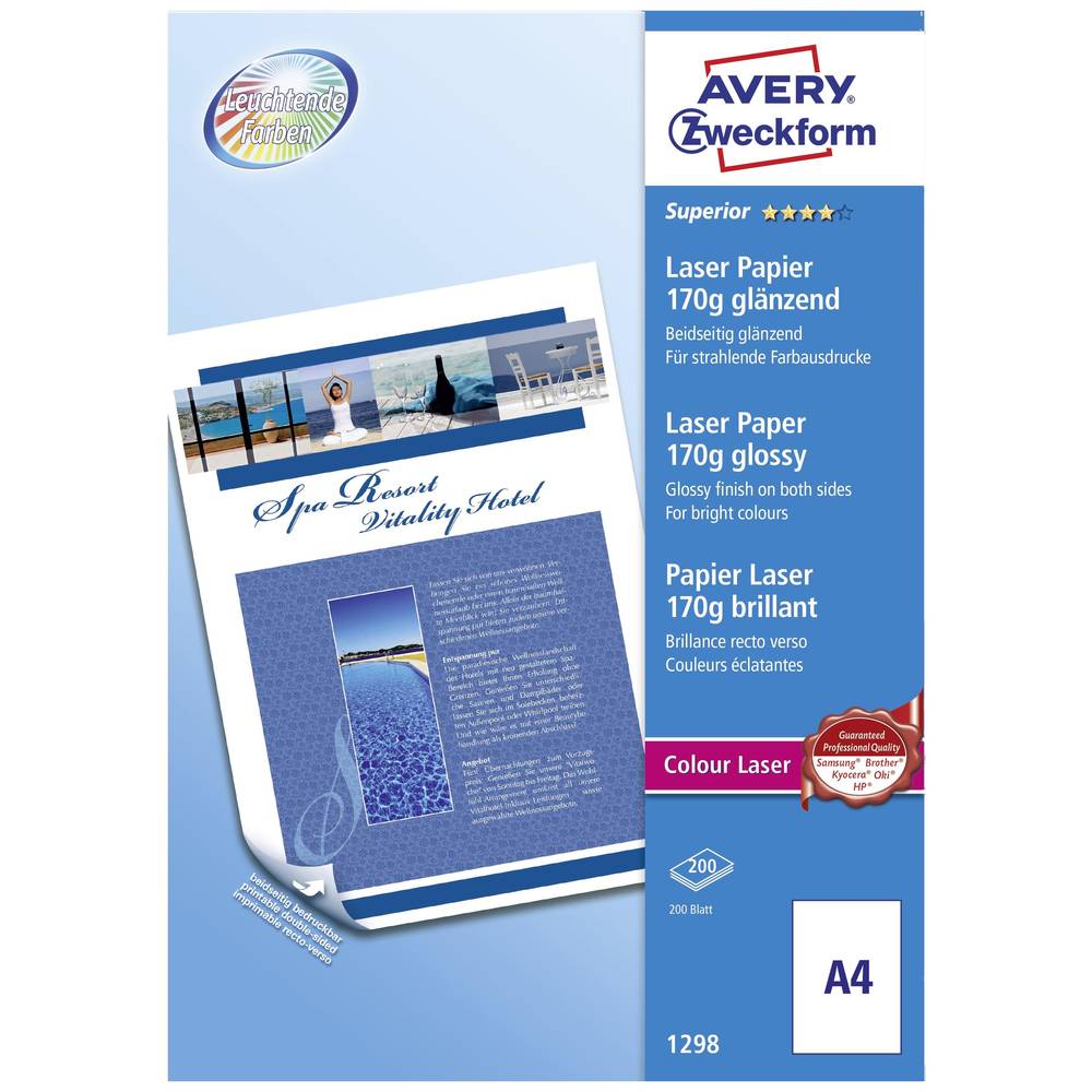 Avery-Zweckform Superior Laser Paper 1298 papír do laserové tiskárny A4 170 g/m² 200 listů bílá
