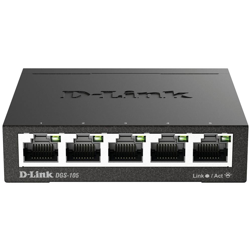 D-Link DGS-105 síťový switch, 5 portů, 1 GBit/s