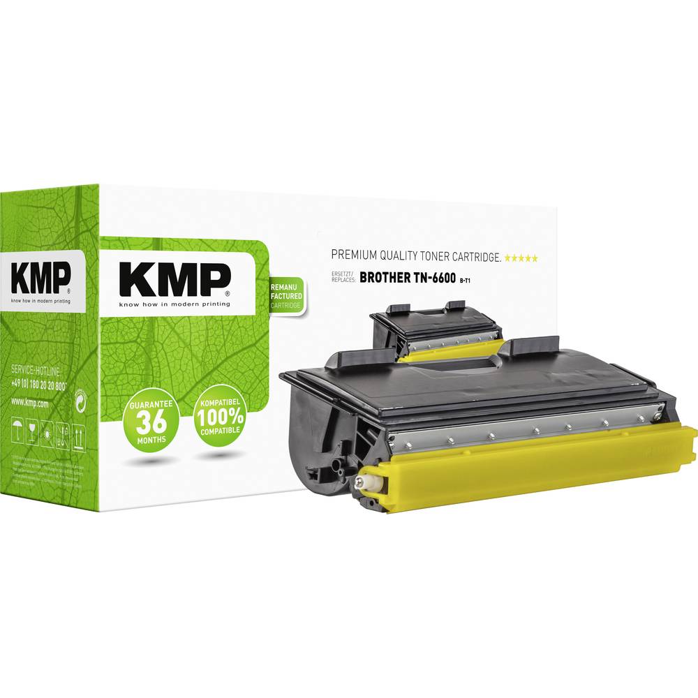 KMP náplň do tiskárny náhradní Brother TN-6600, TN6600 kompatibilní černá 6000 Seiten B-T1