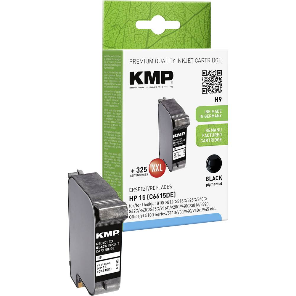 KMP Ink náhradní HP 15, C6615DE kompatibilní černá H9 0993,4151