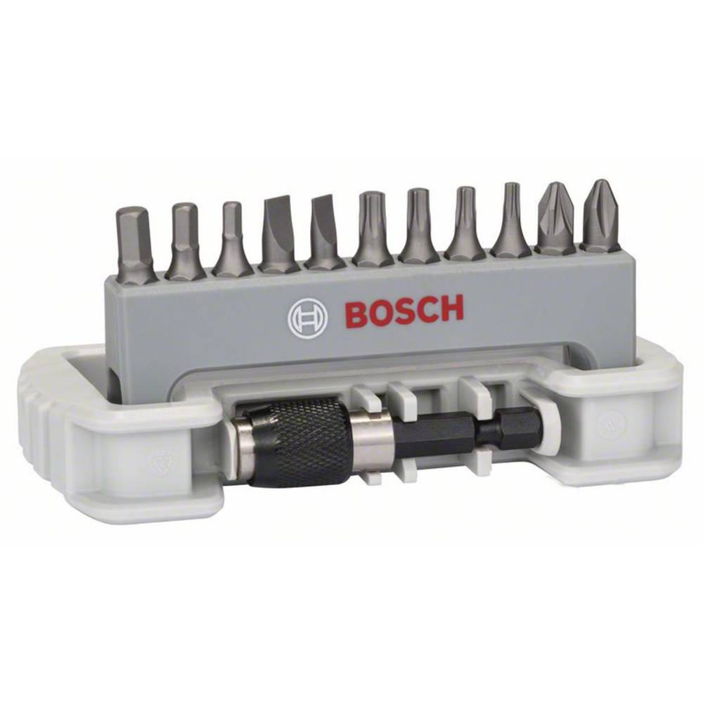 Bosch Accessories 2608522131 sada bitů, 12dílná, plochý, křížový PH, křížový PZ, inbus, vnitřní šestihran (TX), 1/4 (6,3