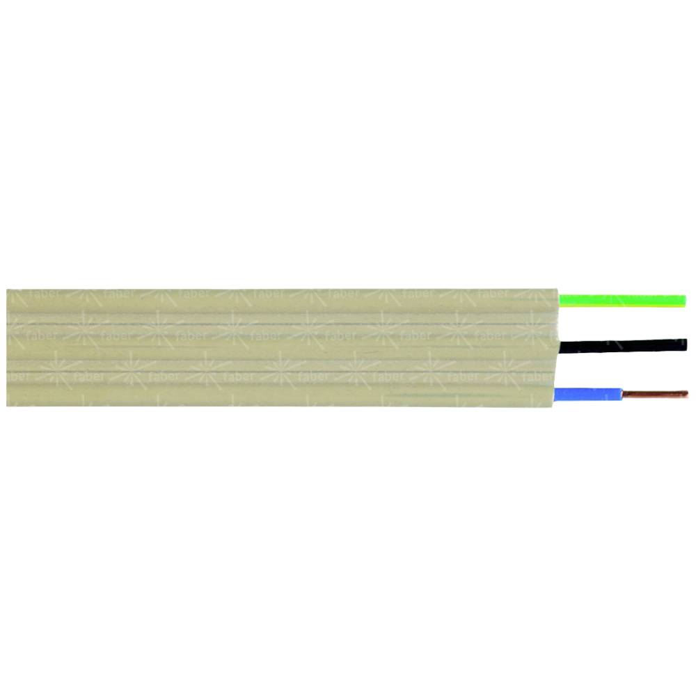 Faber Kabel 020288 plochý kabel NYIF-J 5 G 1.50 mm² přírodní metrové zboží