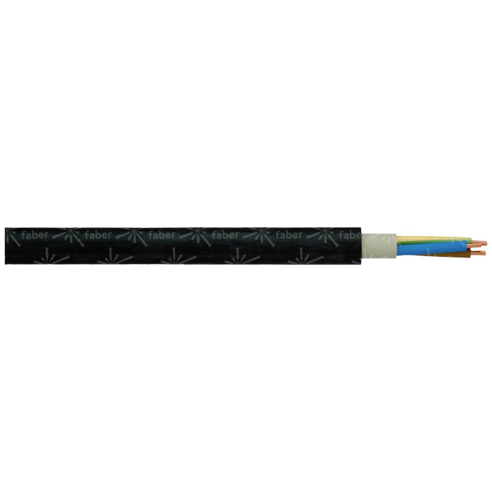 Faber Kabel 010038 silnoproudý kabel NYY-J 4 x 4 mm² černá metrové zboží