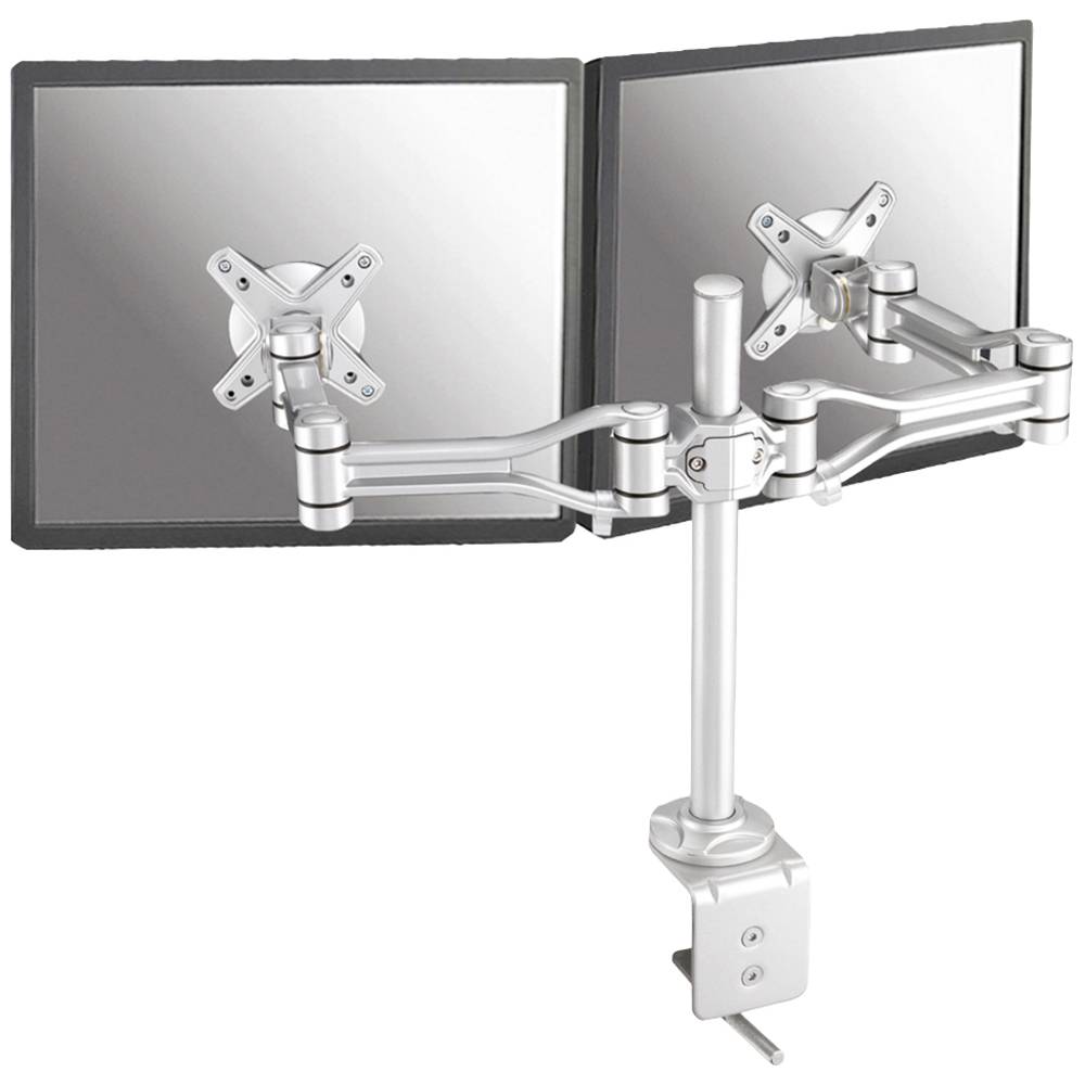 Neomounts FPMA-D1030D 2násobný držák na stůl pro monitor 25,4 cm (10) - 61,0 cm (24) stříbrná nastavitelná výška, nakláp