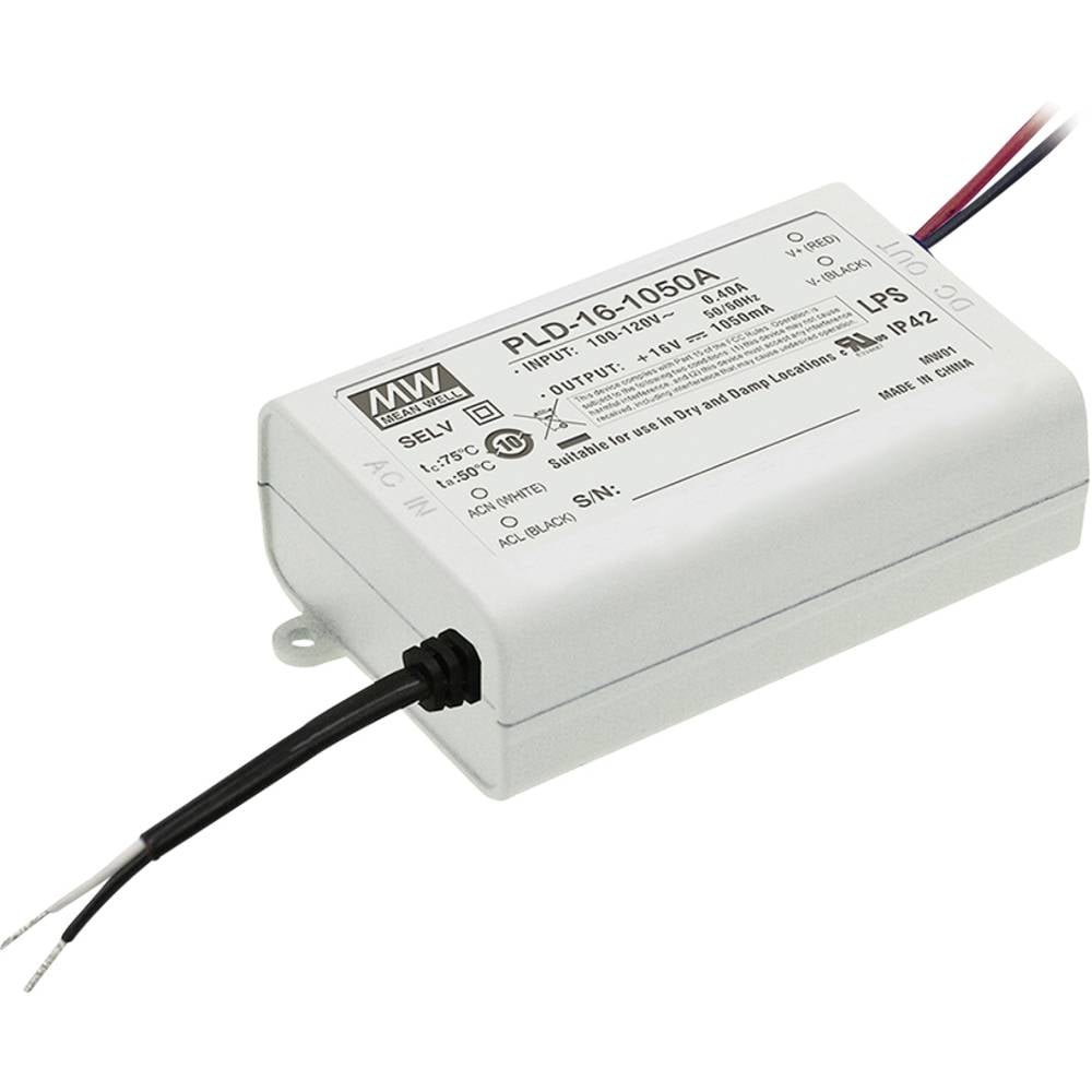 Mean Well PLD-16-700B LED driver konstantní proud 16 W 0.7 A 16 - 24 V/DC bez možnosti stmívání 1 ks