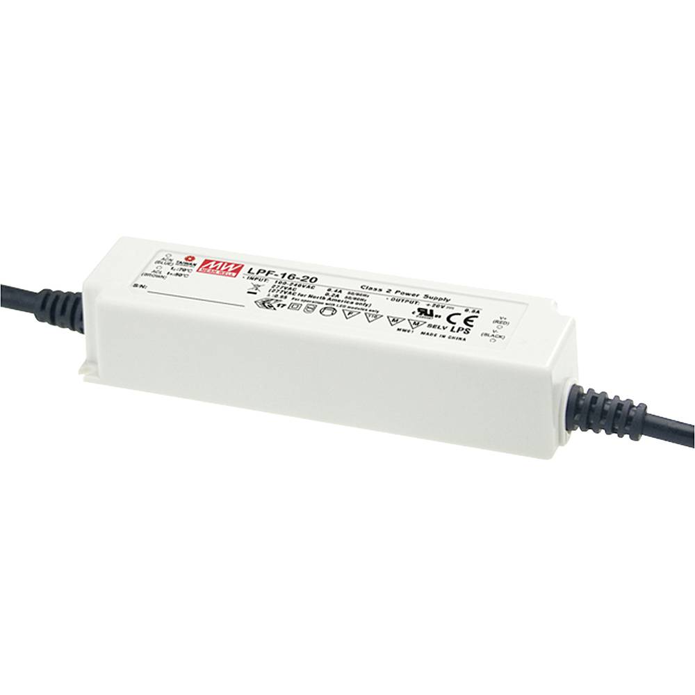 Mean Well LPF-16D-30 LED driver, napájecí zdroj pro LED konstantní napětí, konstantní proud 16.2 W 0.54 A 16.5 - 30 V/DC