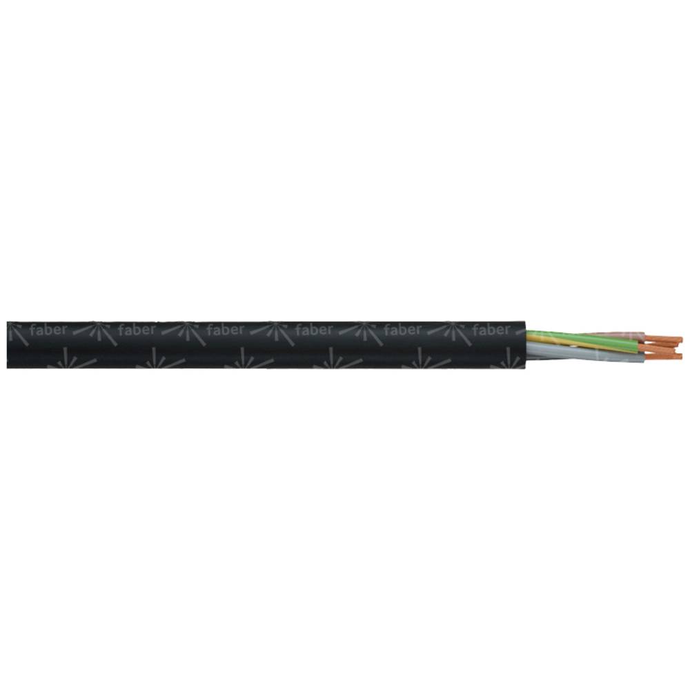 Faber Kabel 030006 jednožílový kabel - lanko H03VV-F 3 x 0.75 mm² černá 100 m