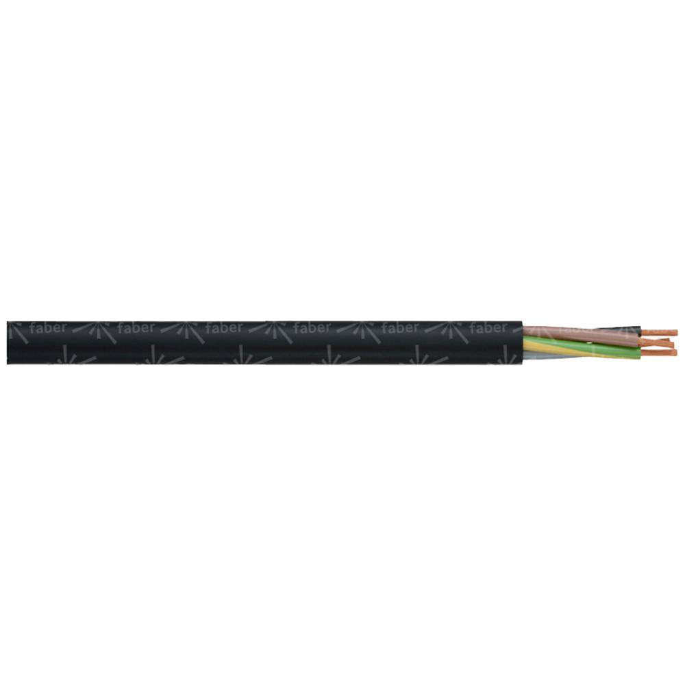 Faber Kabel 30724-100 jednožílový kabel - lanko H05VV-F 2 x 1 mm² černá 100 m
