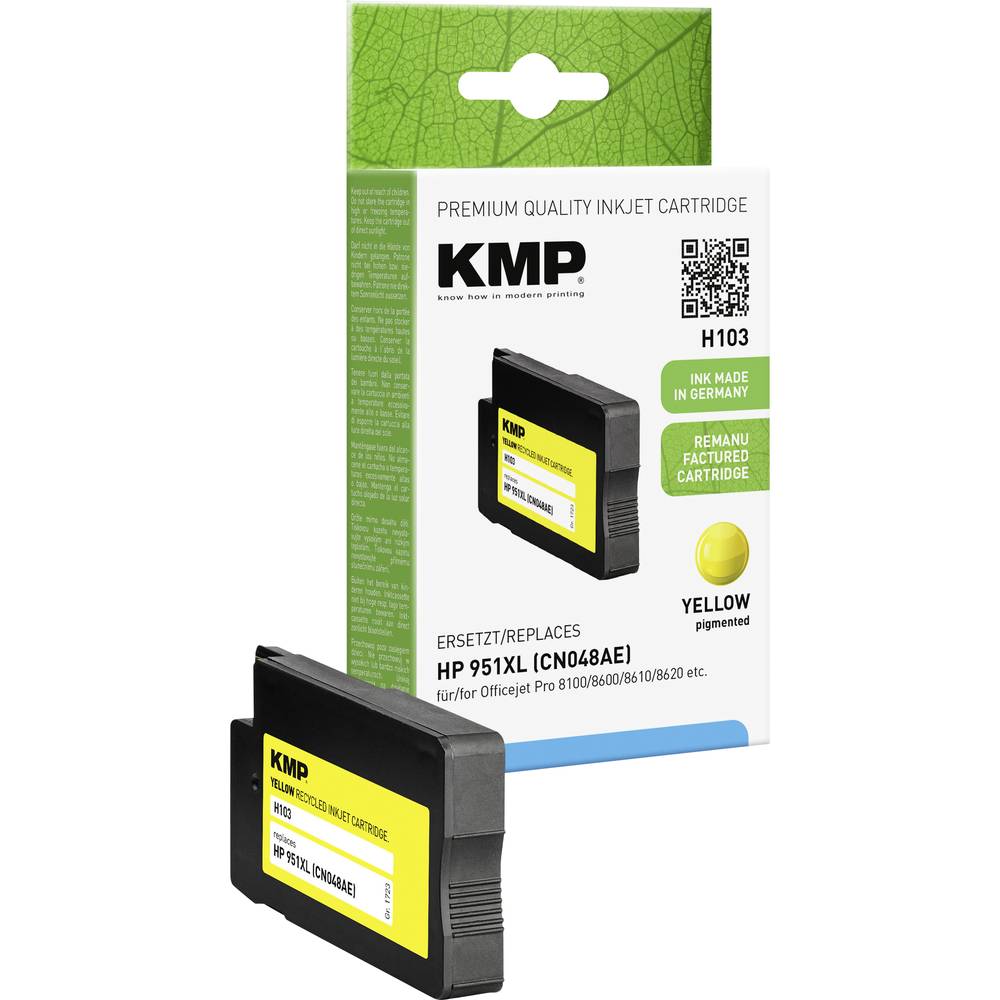 KMP Ink náhradní HP 951XL, CN048AE kompatibilní žlutá H103 1723,4009