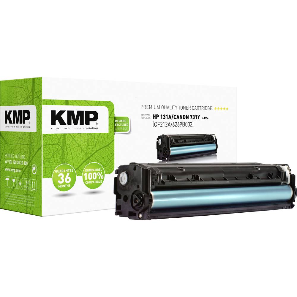 KMP H-T174 kazeta s tonerem náhradní HP 131A, CF212A žlutá 1800 Seiten kompatibilní toner