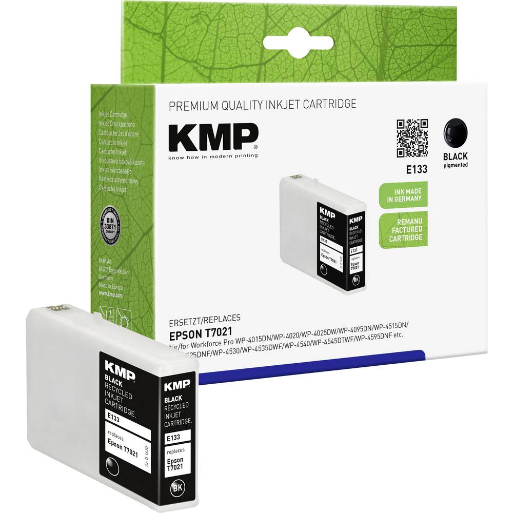 KMP Ink náhradní Epson T7021 kompatibilní černá E133 1620,4001