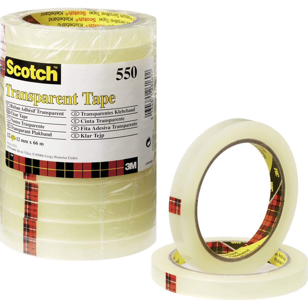 Scotch 5501266 5501266 lepicí páska Scotch® 550 transparentní (d x š) 66 m x 12 mm 12 ks