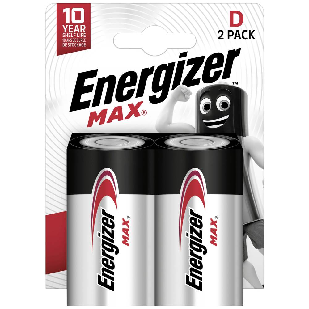 Energizer Max LR20 baterie velké mono D alkalicko-manganová 1.5 V 2 ks