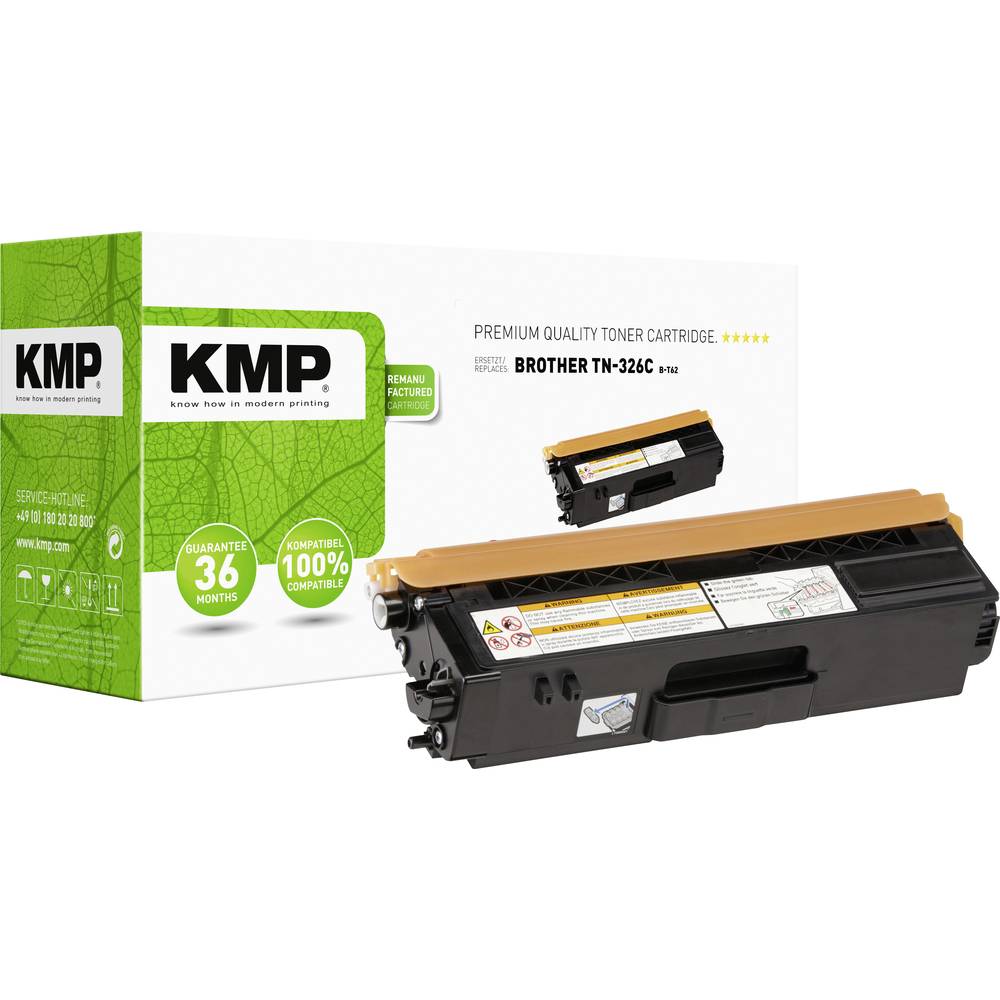 KMP toner náhradní Brother TN-326C, TN326C kompatibilní azurová 3500 Seiten B-T62