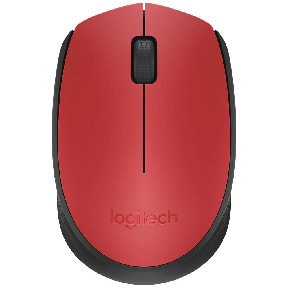 Logitech M171 drátová myš bezdrátový, bezdrátový optická červená, černá 3 tlačítko 1000 dpi
