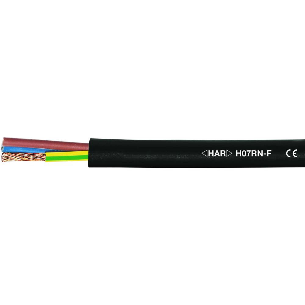 Helukabel 37029SW kabel s gumovou izolací H07RN-F 3 x 2.5 mm² černá metrové zboží