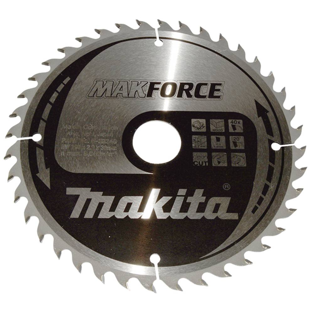 Makita MAKFORCE B-32340 tvrdokovový pilový kotouč 190 x 30 x 1.4 mm Počet zubů (na palec): 40 1 ks