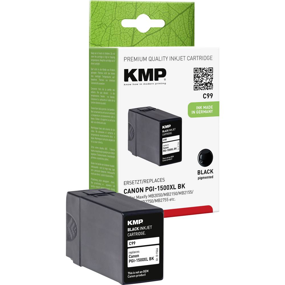 KMP Ink náhradní Canon PGI-1500XL BK kompatibilní černá C99 1564,0001