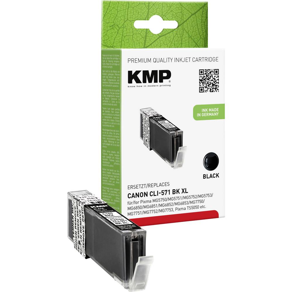 KMP Ink náhradní Canon CLI-571BK XL kompatibilní foto černá C107BKX 1568,0001